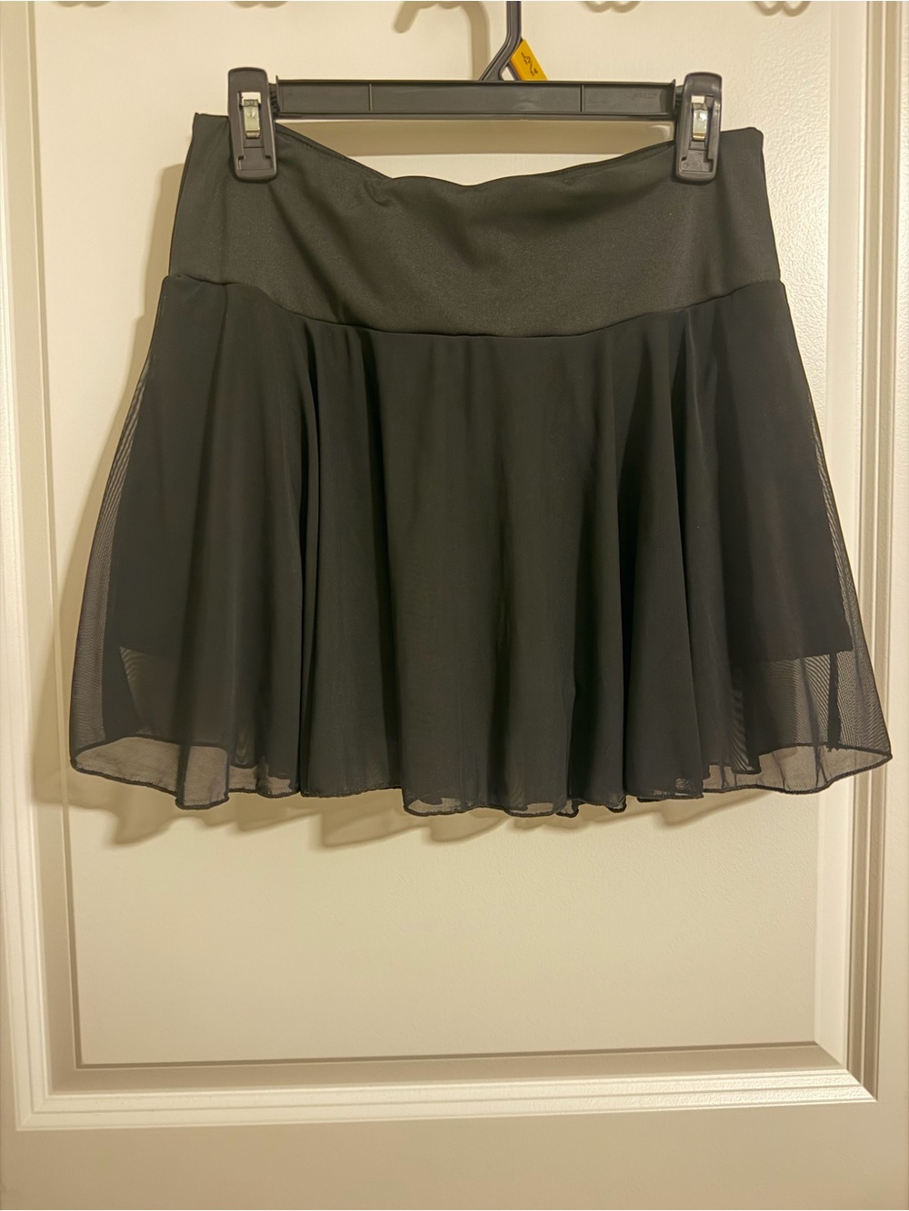 Black Chiffon Flared Skirt - Unbranded